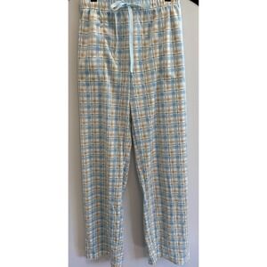Geoffrey Beene Minky Fleece Pajama Pant Woman Plaid Plush Lounge Sleepwear  L